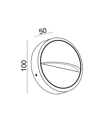 STE: Exterior LED 12V Surface Mounted Stainless steel Eyelid Step / Wall Lights IP54