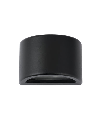 STE: Exterior 12V Matte Black Curved Surface Mounted Step / Wall Lights IP65