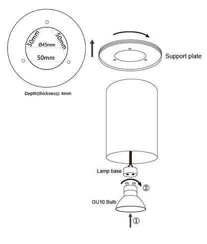 SURFACE: GU10 Round Surface Mounted Ceiling Downlights