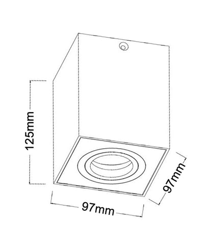 SURFACE: GU10 Square Gimbal Surface Mounted Ceiling Downlights