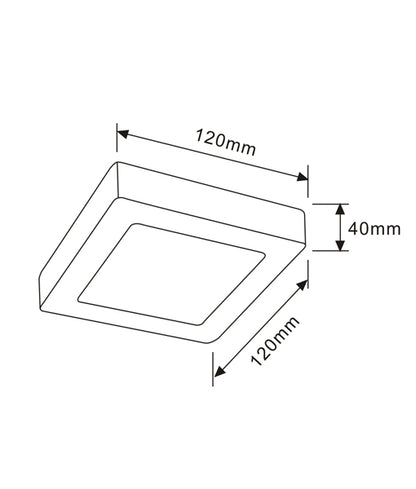 SURFACE: Dimmable Surface Mounted Oyster Lights (Square)