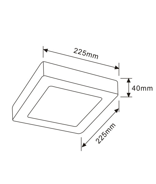 SURFACE: Dimmable Surface Mounted Oyster Lights (Square)