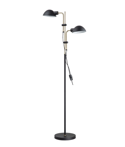 TETTU: Adjustable Height Swivel Head Sand Black Floor Lamps