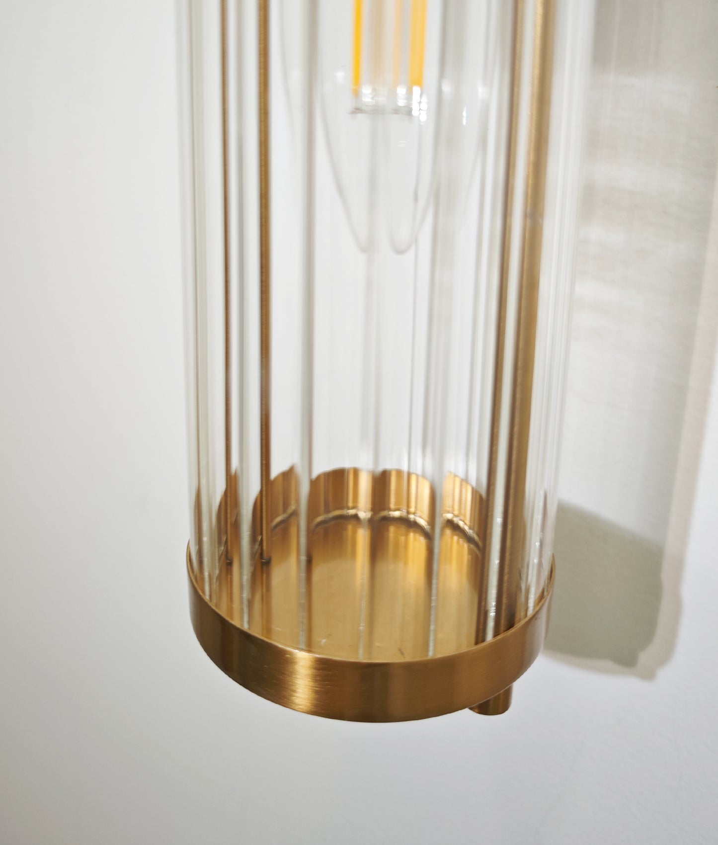 TIEMPO: Interior Up/Down Tubular Clear Glass Wall Lights