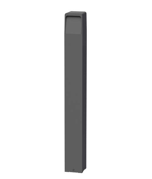 TOREN: LED Tri-CCT Surface Mounted Dark Grey Bollard Lights IP65