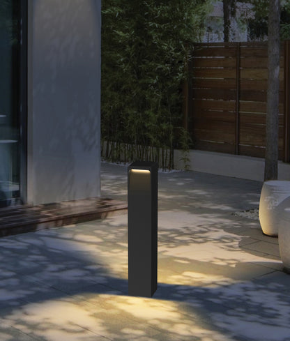 TOREN: LED Tri-CCT Surface Mounted Dark Grey Bollard Lights IP65