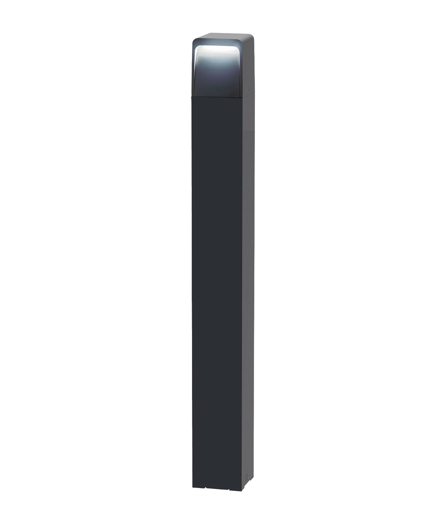 TOREN: LED Tri-CCT Surface Mounted Dark Grey Bollard Lights IP65