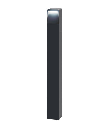 TOREN: LED Tri-CCT Surface Mounted Dark Grey Bollard Lights IP65