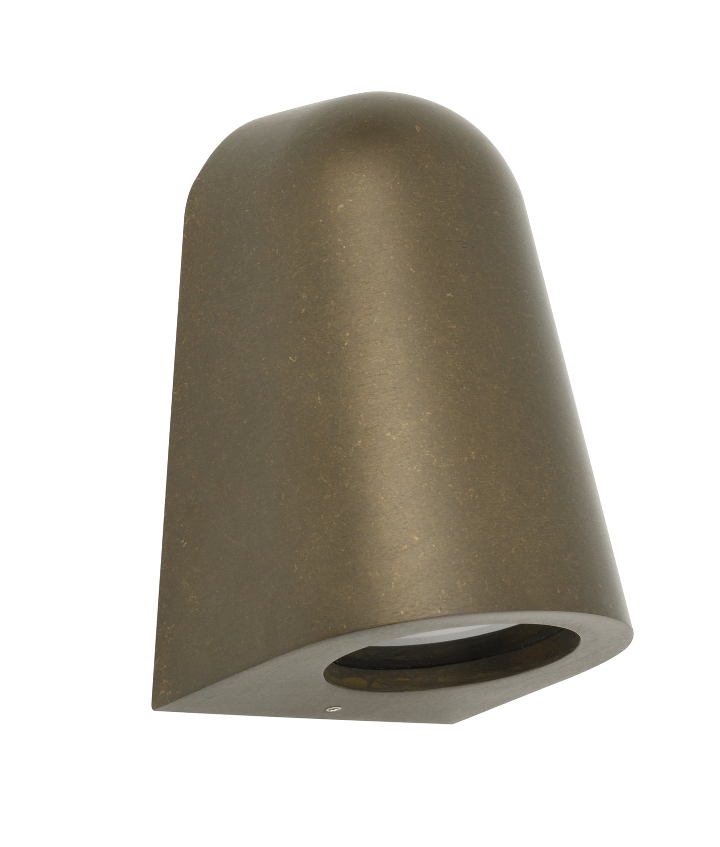 TORQUE: Exterior GU10 Aged Brass Surface Mounted Cone Wall Light IP65