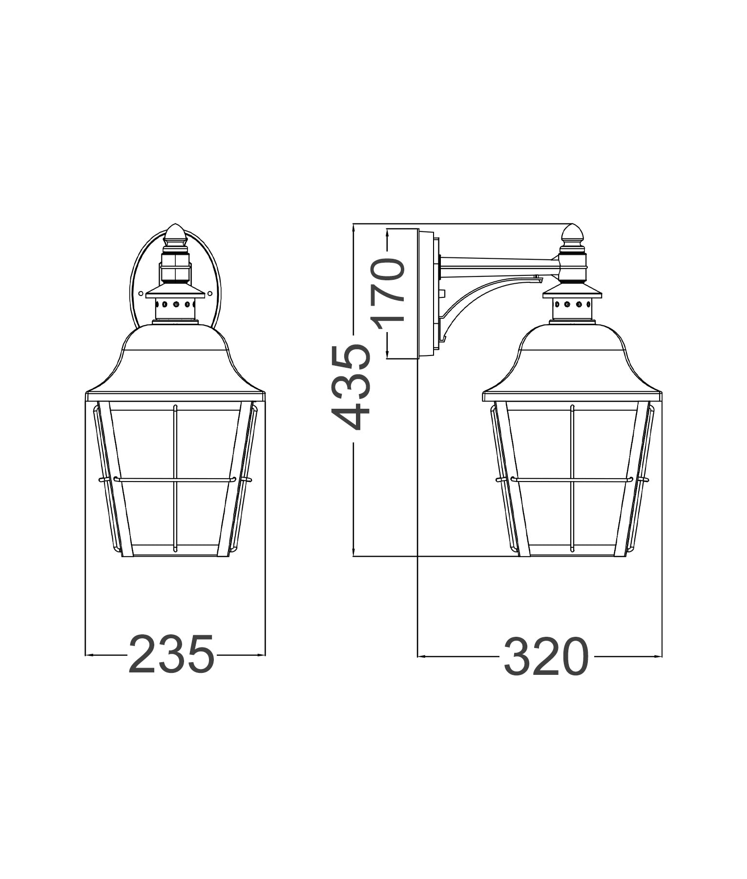 TRENERO: Exterior Surface Mounted Coach Wall Lights IP44 – CLA Lighting