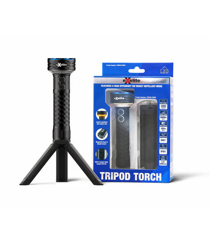 Tripod Torch: LED Tripod Mount Rechargeable Torch IPX4 IK07