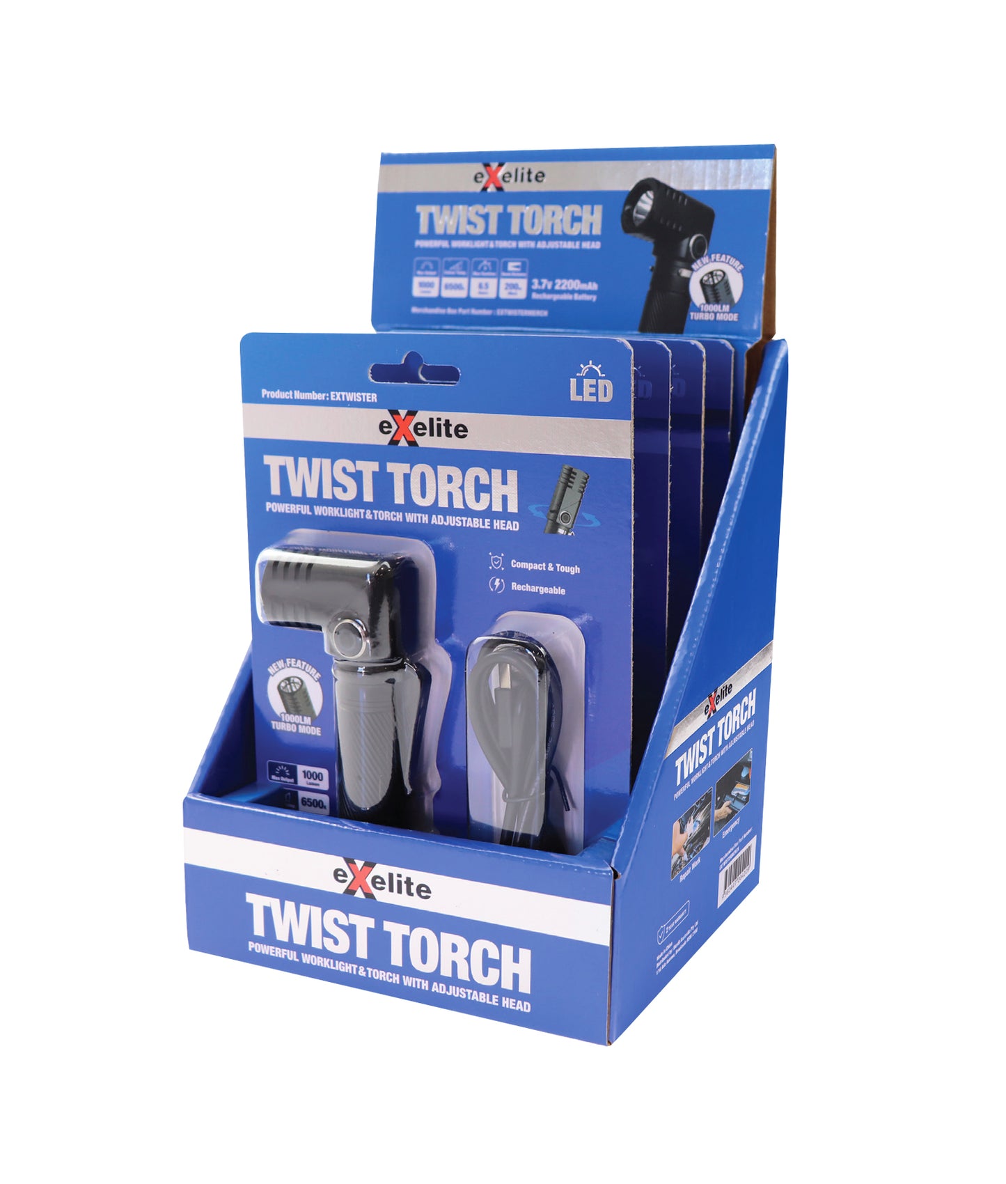 TWIST TORCH: Powerful Worklight / Torch with Adjustable Head