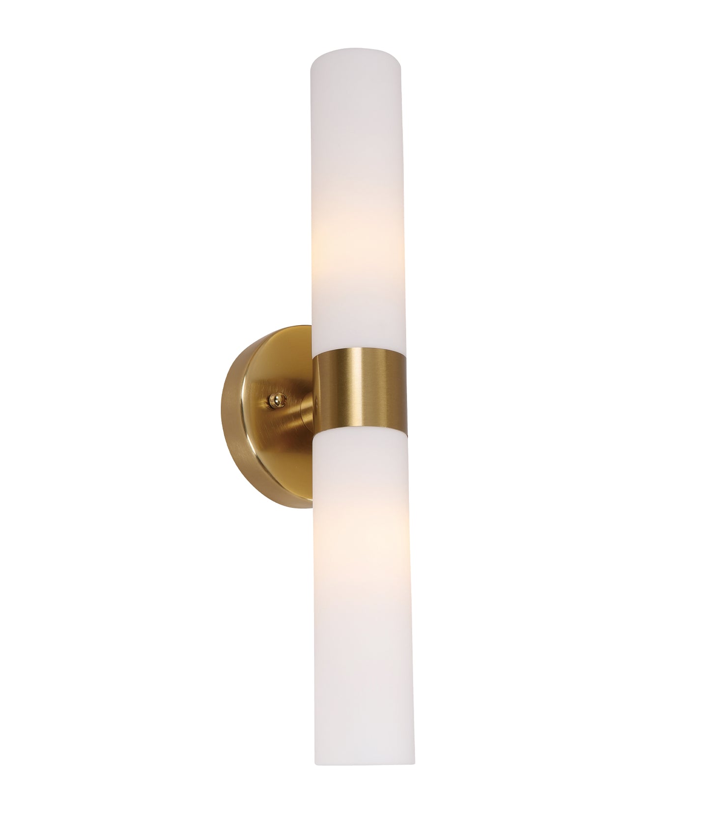 VARA: Interior Tubular Up/Down Opal Glass Wall Lights