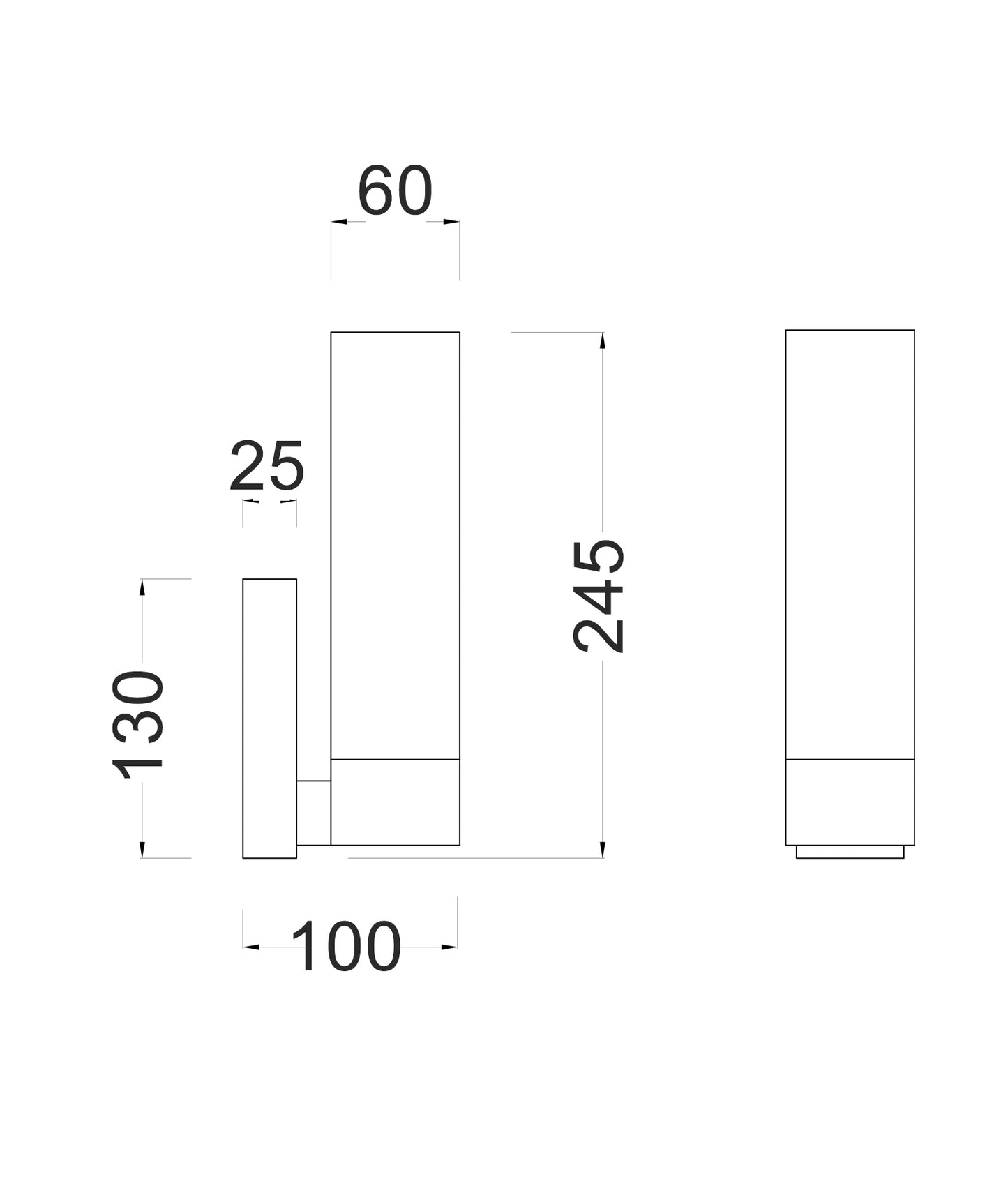 VARA: Interior Tubular Up Opal Glass Wall Lights