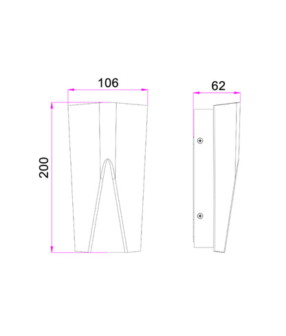 WIGTRI: Exterior LED Tri-CCT Surface Mounted Featured Up/Down Wall Lights IP65