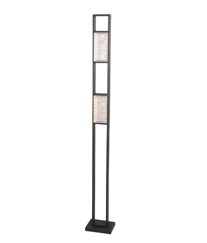 ZEIGEL: Interior LED Rectangular Textured Ice Glass Diffuser Floor Lamps