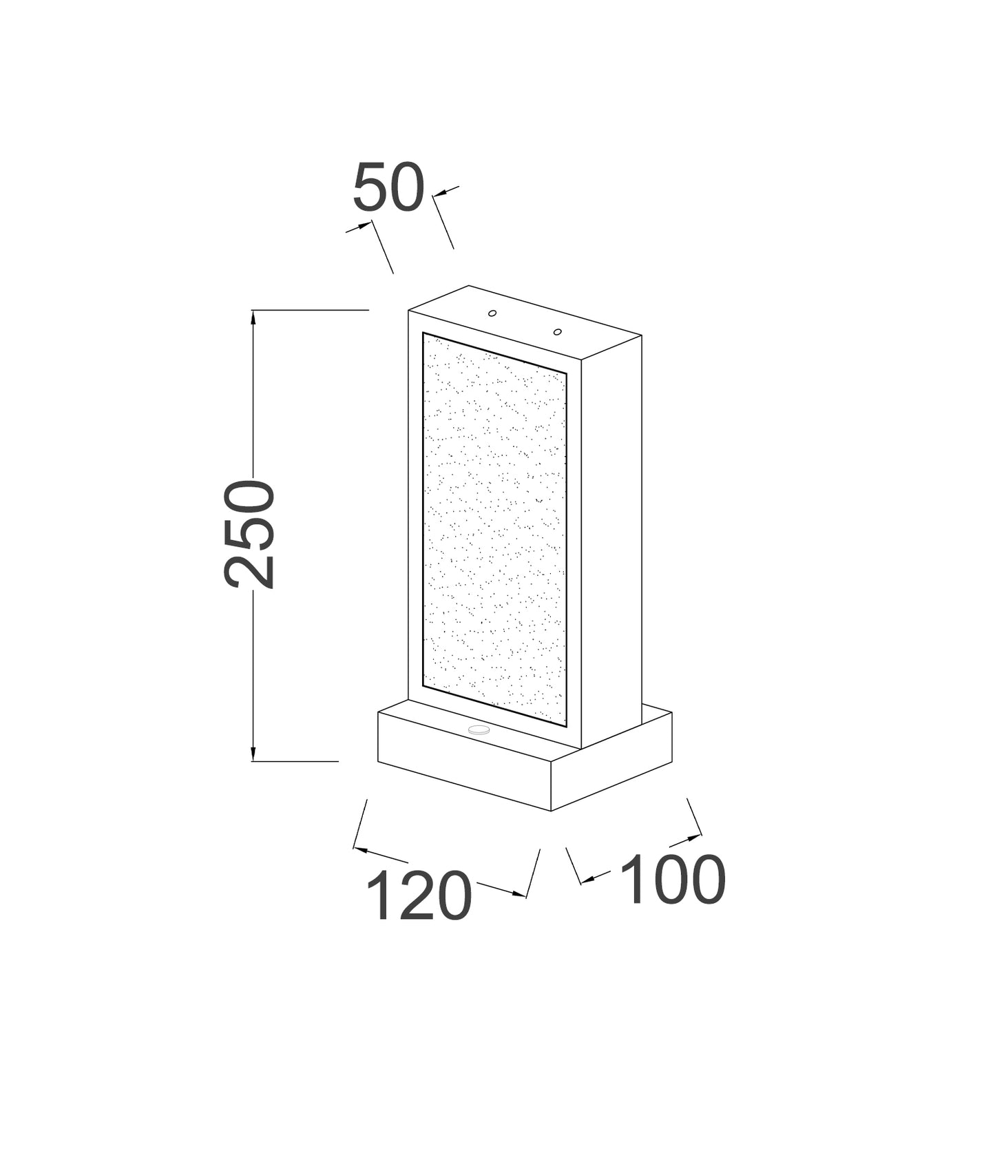 ZEIGEL: Interior LED Rectangular Textured Ice Glass Diffuser Table Lamps
