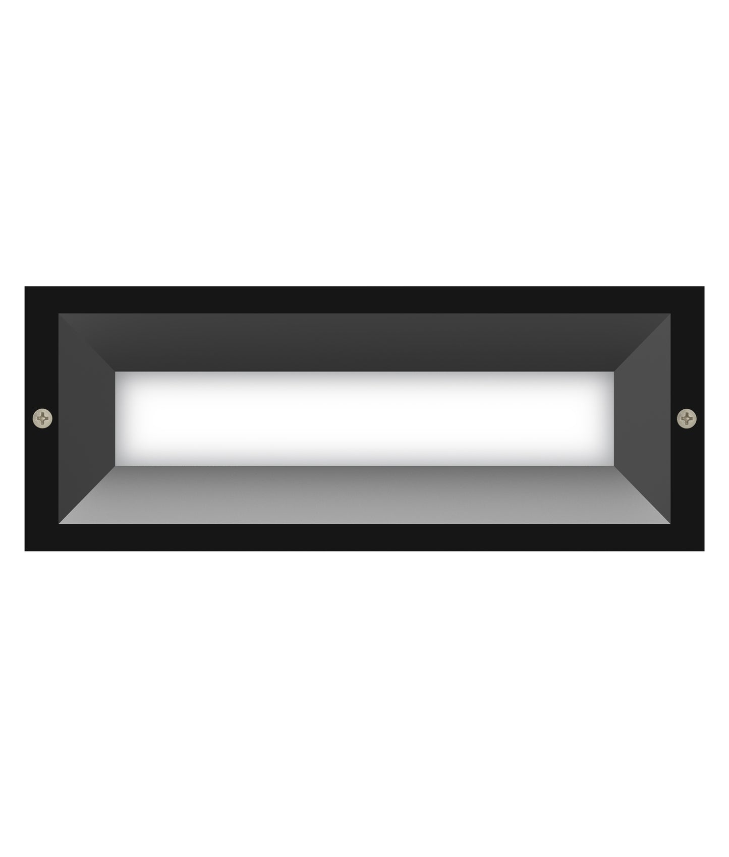 BRICK: Exterior LED Recessed Rectangular Frosted Diffuser Wall / Brick Lights IP65