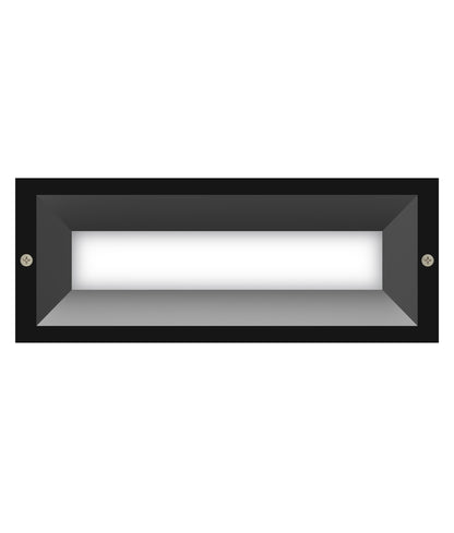 BRICK: Exterior LED Recessed Rectangular Frosted Diffuser Wall / Brick Lights IP65
