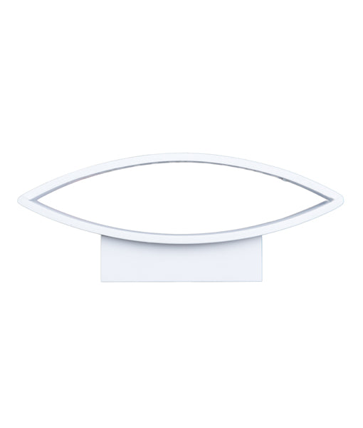 CANNES: LED Interior Matte White Curved Up/Down Wall Light