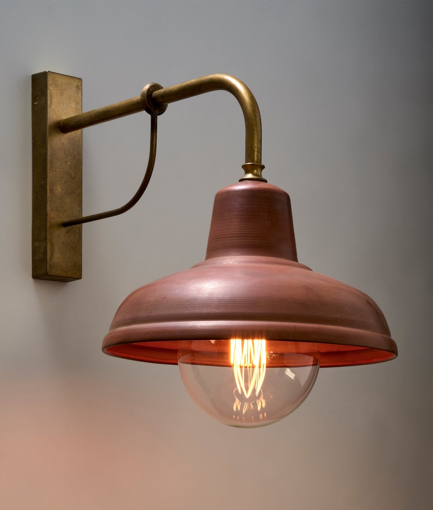 DEKSEL: Aged Copper Interior Wall Light IP23