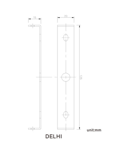 DELHI: LED Interior Sand White Angled Up/Down Wall Light