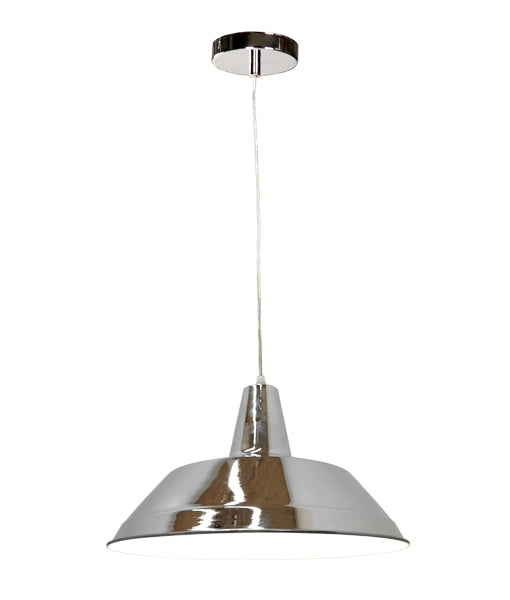 DIVO: Industrial Retro Dome Chrome Pendant Light