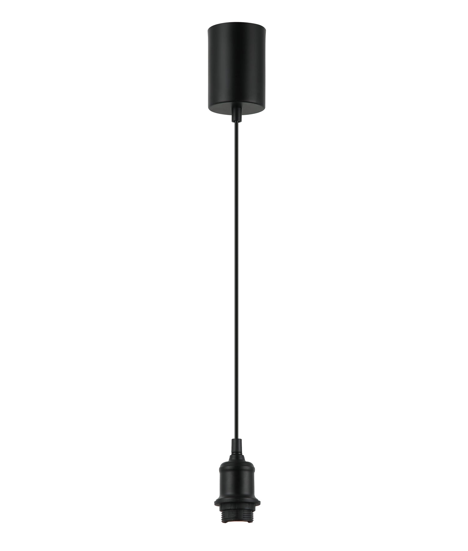 Black plug in pendant shop light