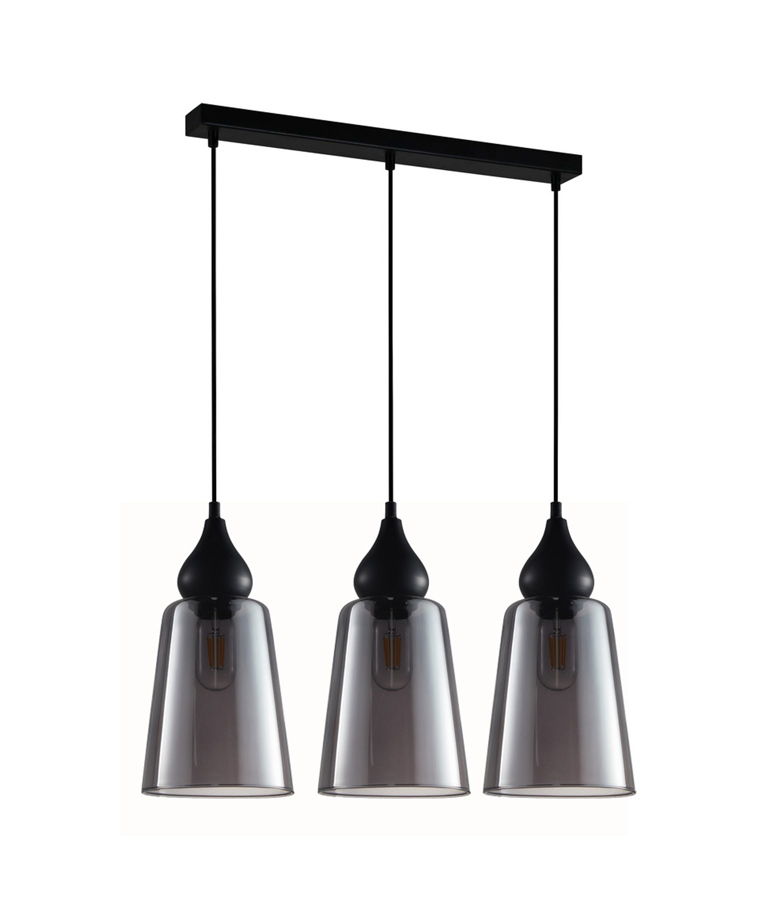 Pendant lights deals black and glass