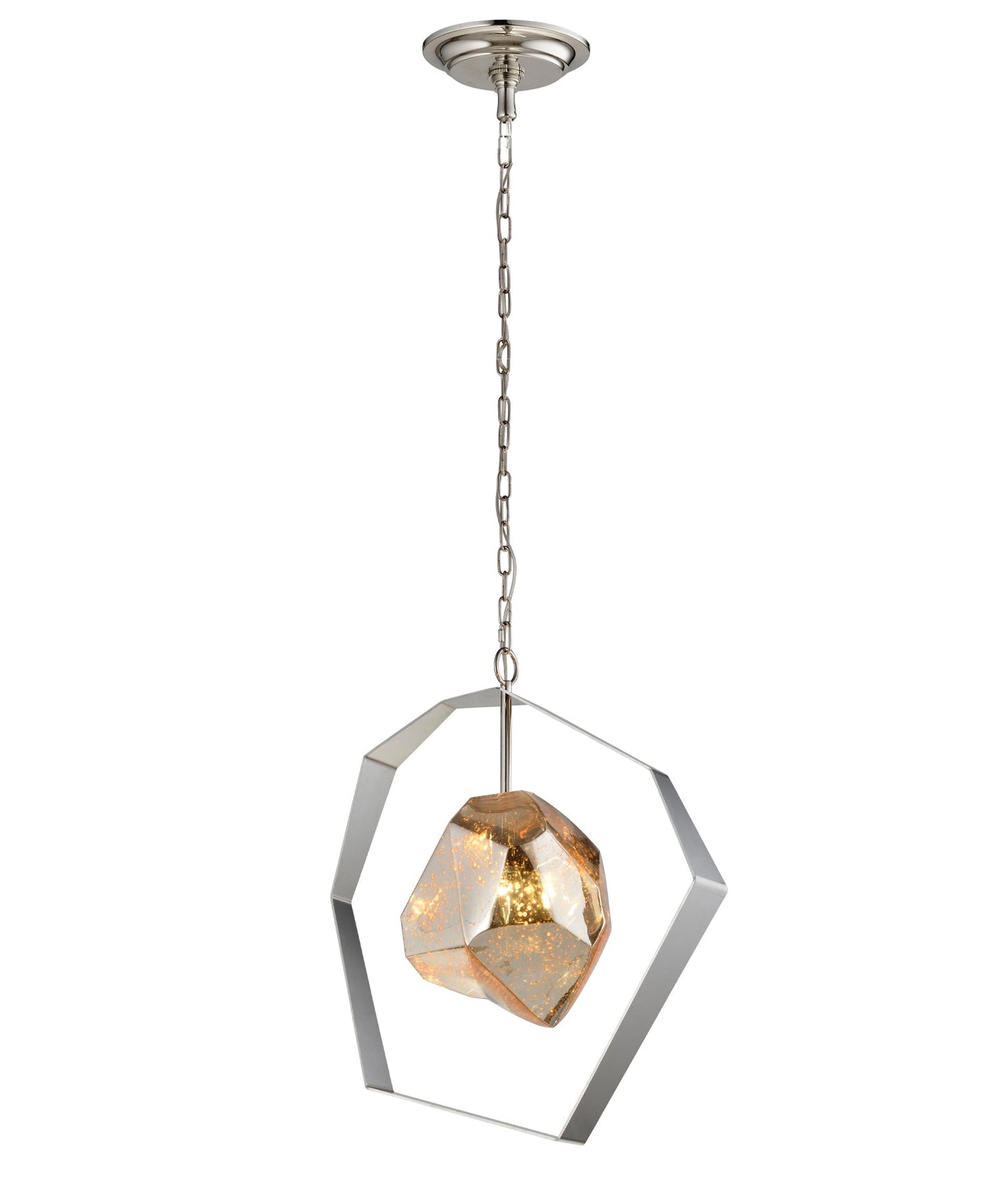 METEORA: Bohemian Style Stainless Steel with Silver Glass Pendant Light