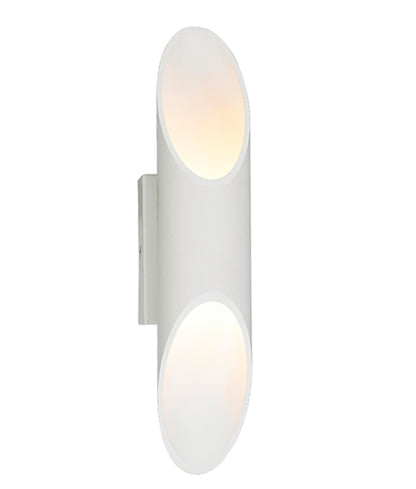 MILAN: LED Interior Matte White Up/Down Tube Wall Light