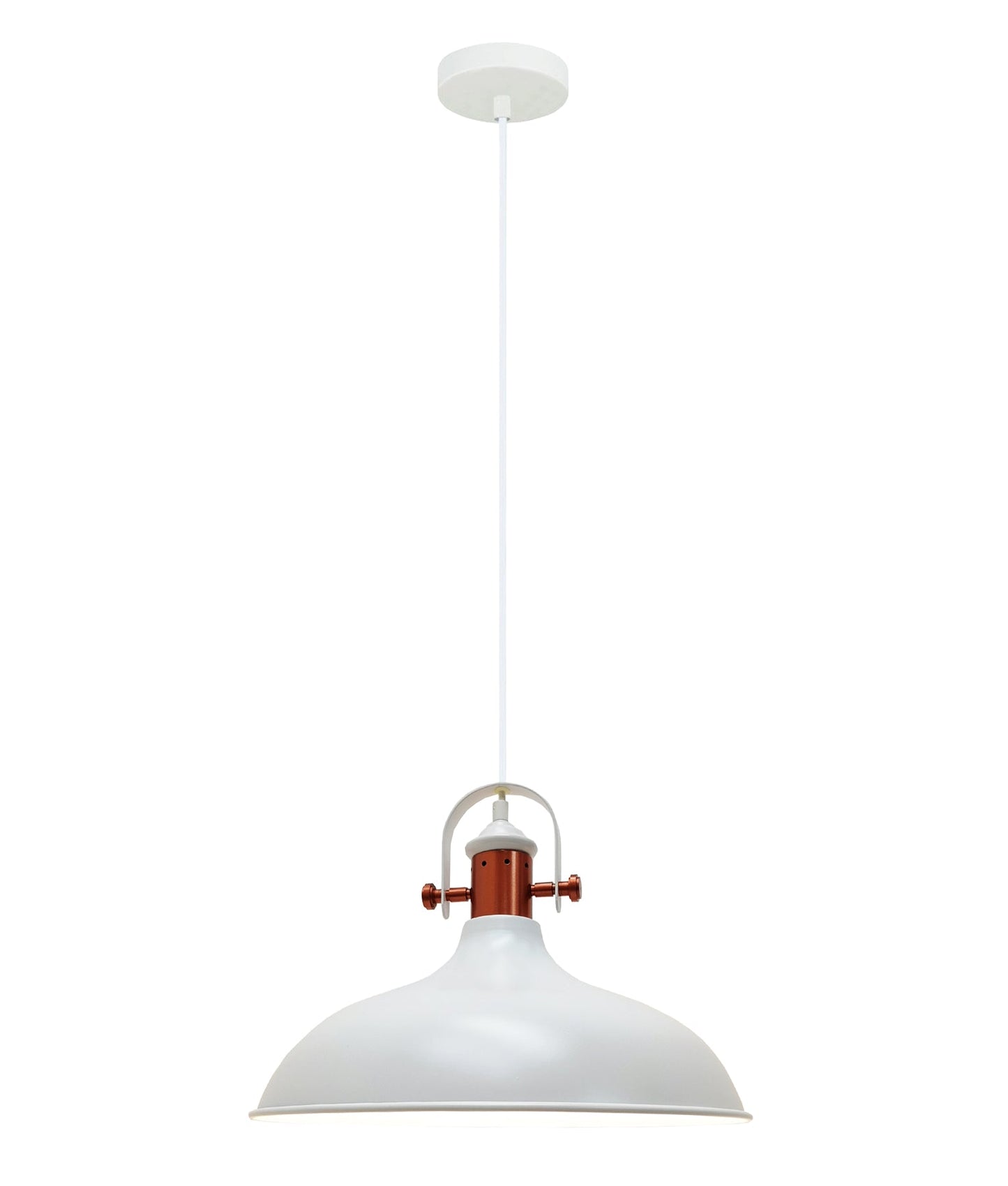 NARVIK: Industrial Scandinavian Dome Shape With Copper Plating Pendant Lights