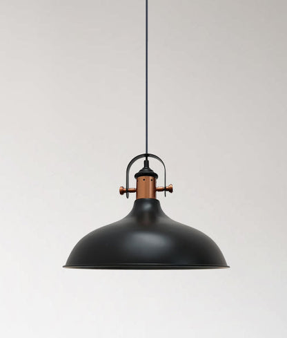 NARVIK: Industrial Scandinavian Dome Shape With Copper Plating Pendant Lights