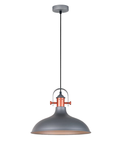 NARVIK: Industrial Scandinavian Dome Shape With Copper Plating Pendant Lights