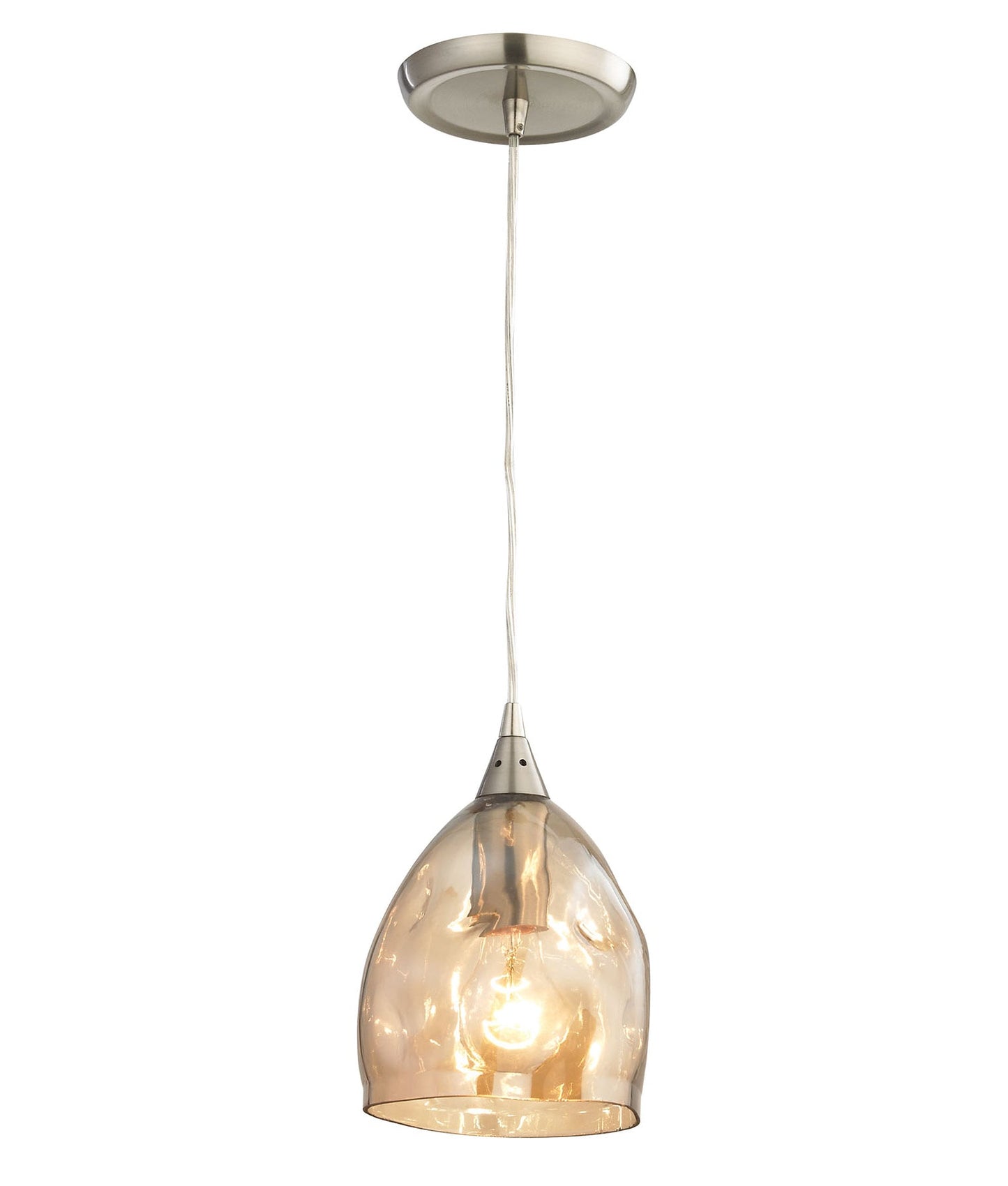 ORDITO: Abstract Chrome With Glass Ellipse Pendant Lights