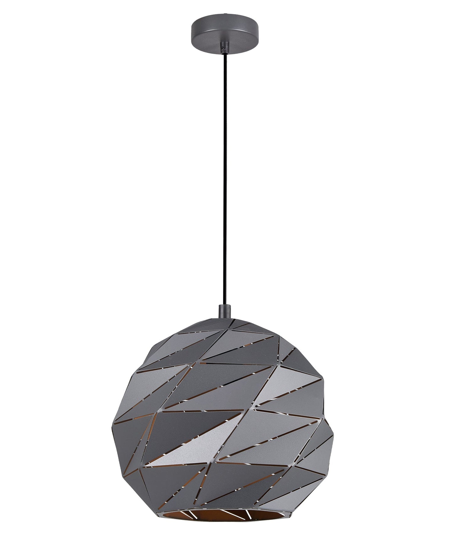 ORIGAMI: Interior Large Dome Carved Iron Origami Style Pendant Lights