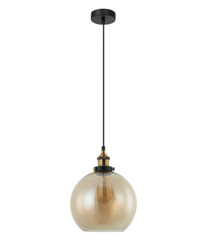 PESINI: Interior Wine Glass with Antique Brass/ Chrome Highlight Pendant Lights