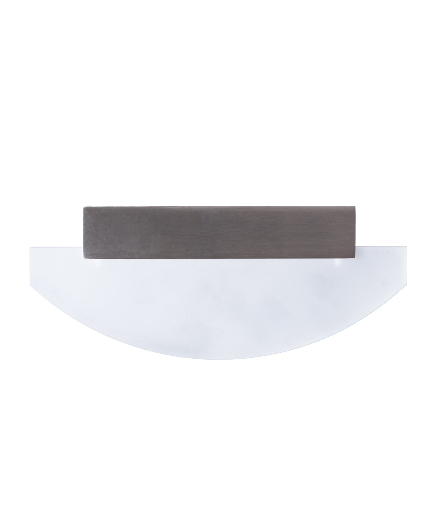 SYDNEY: LED Interior Satin Nickel Curved Frosted Diffuser Wall Light