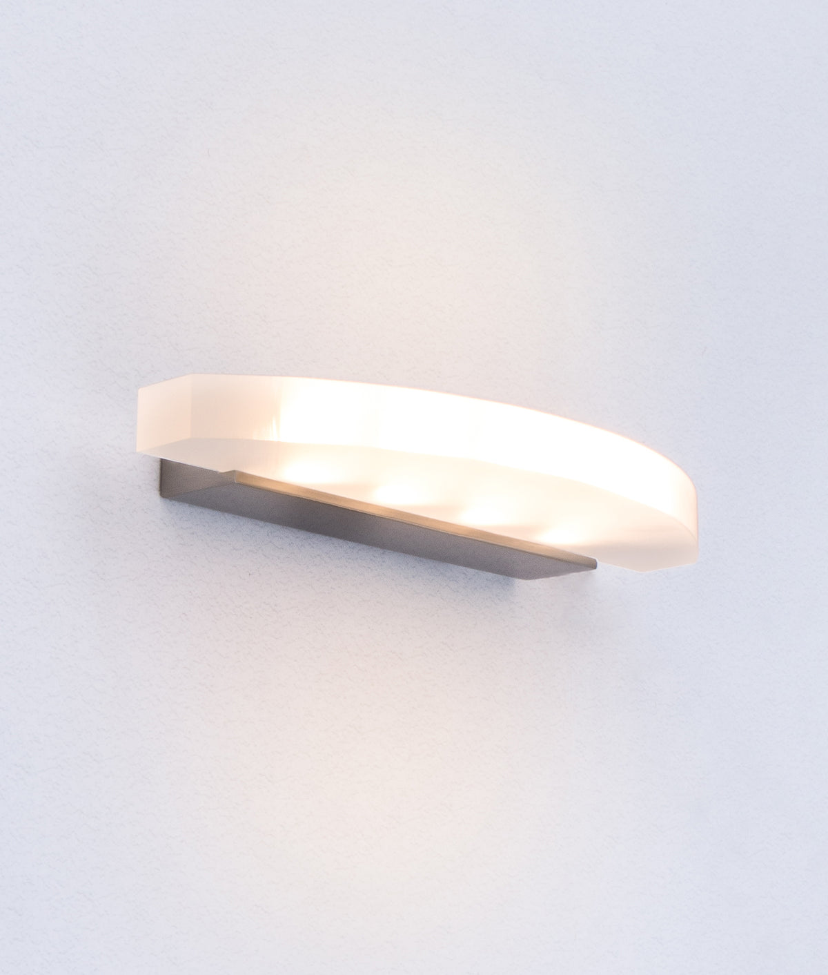 Bottom Diffuser Light SYDNEY: City Series LED Interior Satin Nickel Curved Frosted Diffuser ...