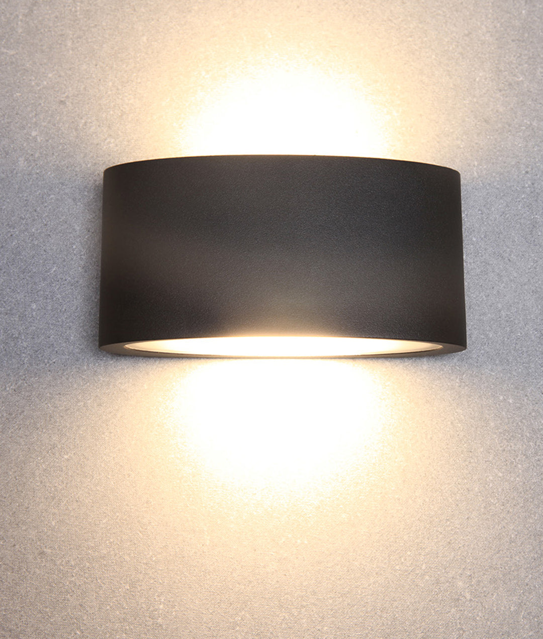 TAMA: LED Exterior Surface Mounted Curved Up/Down Wall Lights IP54