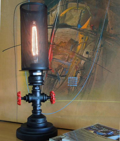 VENETO: Industrial Aged Iron Decorative Table Lamp