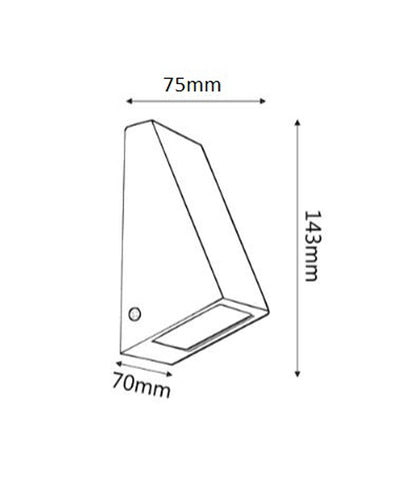 Wedge Exterior Wall Wedge Surface Mounted Lights IP44