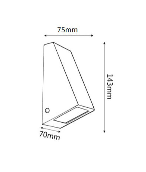 Wedge Exterior Wall Wedge Surface Mounted Lights IP44